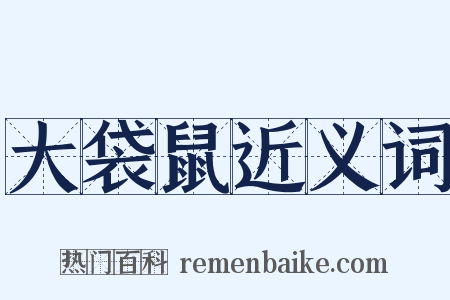 大袋鼠近义词是什么意思的图片